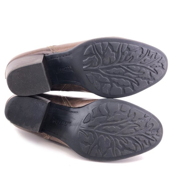 Earth Merlin Taupe Brown Leather Ankle Booties 7 B - Picture 7 of 12